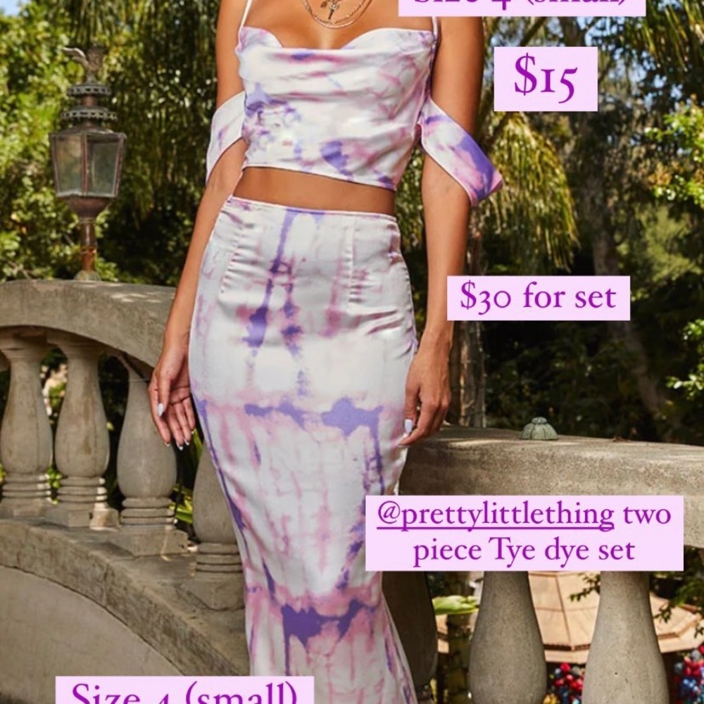 PRETTY LITTLE THING TIE DYE SET